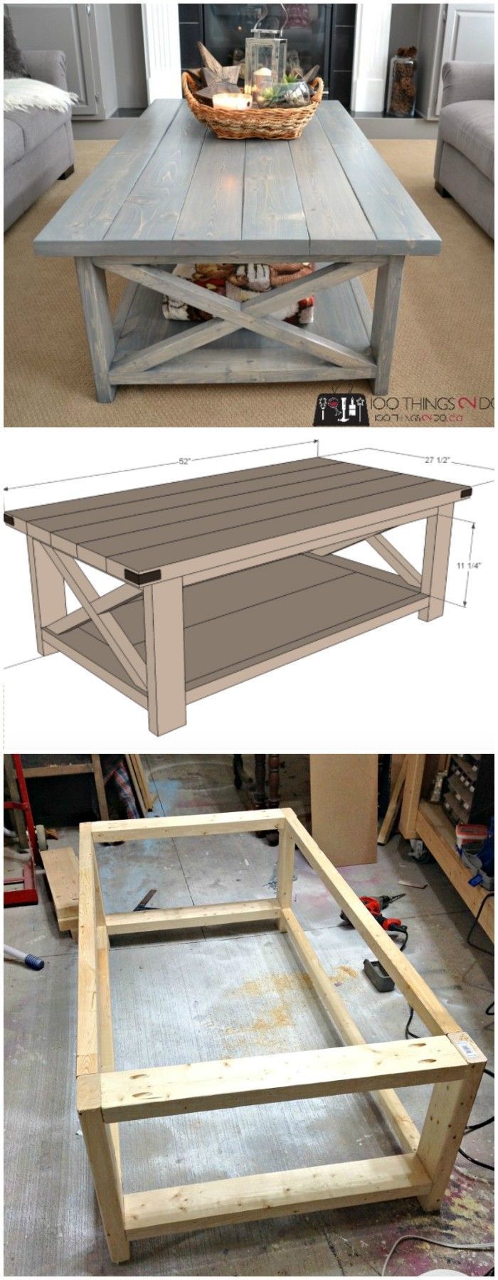 table basse diy rustic x 2 – Wood Design