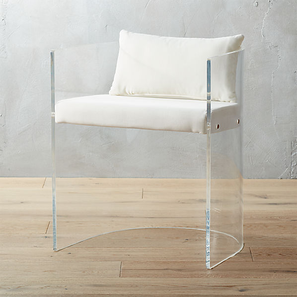 Antonio Acrylic Chair with Pillow + Reviews | C