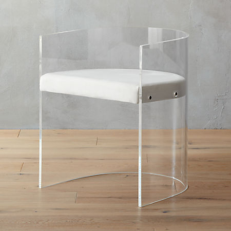 Antonio Acrylic Round Chair + Reviews | C