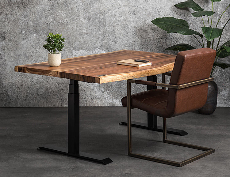 Rustic Tabletop Standing Desks : adjustable height de