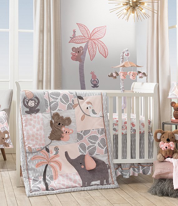 Lambs & Ivy Calypso Jungle 4-Piece Nursery Baby Crib Bedding Set .