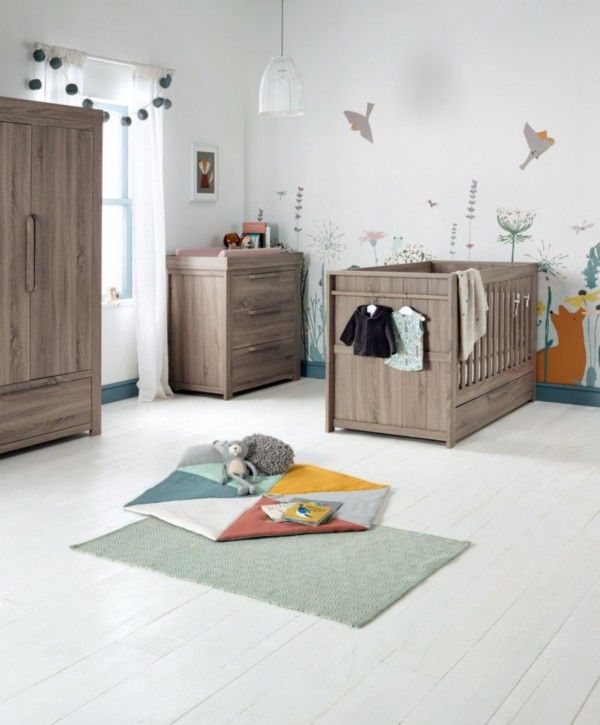 Franklin Cot Bed 3 Piece Nursery Furniture Set - Grey Wash | Baby .
