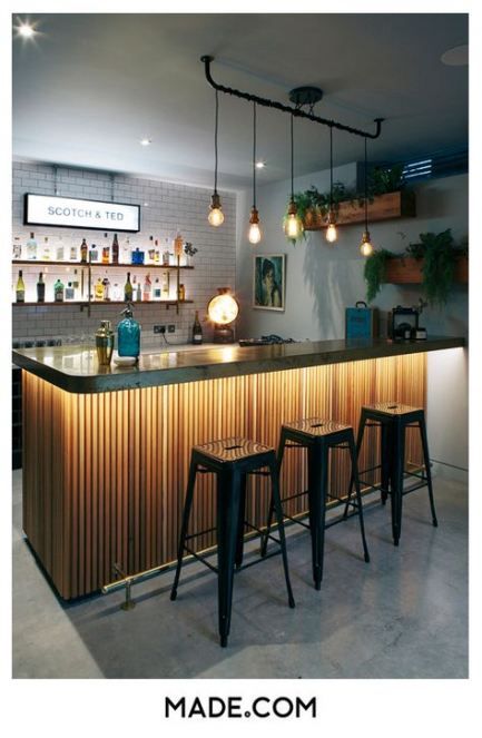 Super Home Bar Counter Design Light Fixtures 35+ Ideas #home .