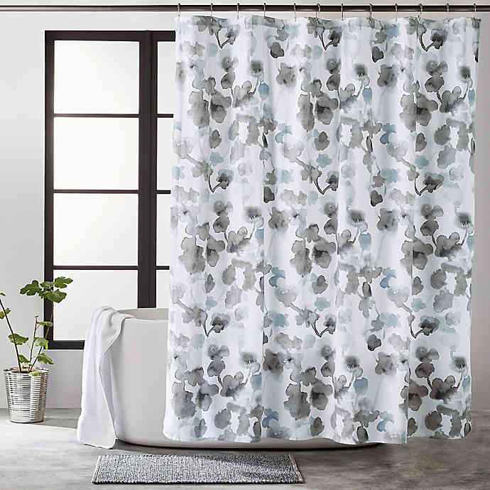 DKNY City Bloom Shower Curtain in Charocal | Bed Bath & Beyo