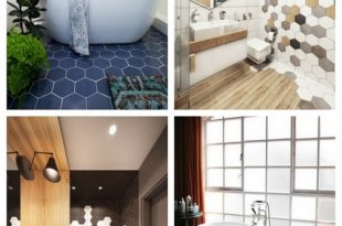 29 Trendy Hexagon Tile Ideas For Bathrooms | ComfyDwelling.c