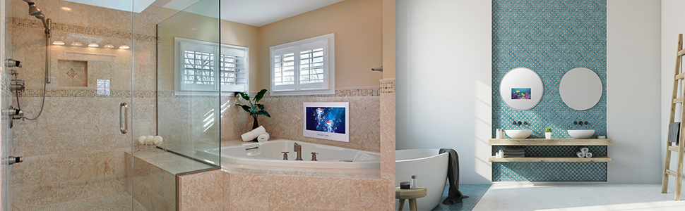 Amazon.com: Soulaca 10.6inch Hotel Bathroom Waterproof TV 2 Ways .