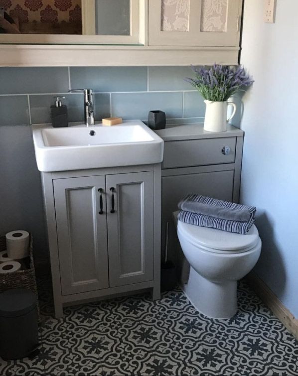 Customer Bathroom Picture - Chatsworth grey vanity unit .