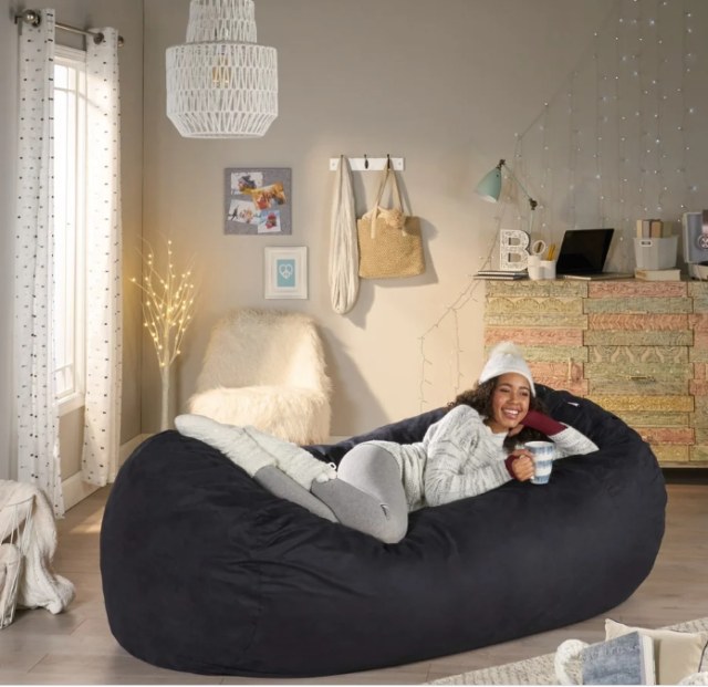 Extra Large Adult Bean Bag Chair 8 FT Oversized Dorm Lounger XL .