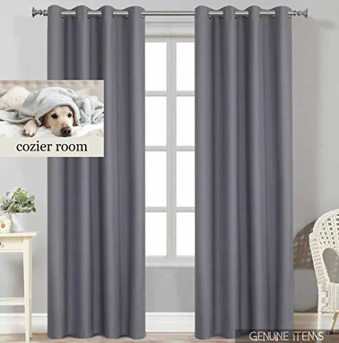 GENUINE ITEMS™ Bedroom Curtains 84 Inch Length, Gray Curtains .