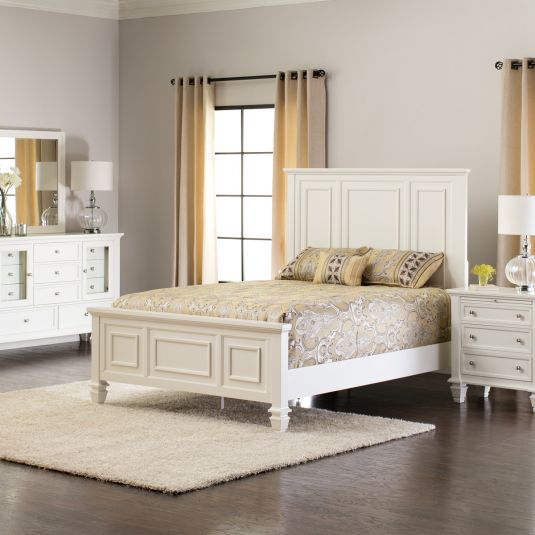 White Queen Bedroom Set | White Beach Bedroom Furniture | Jerome
