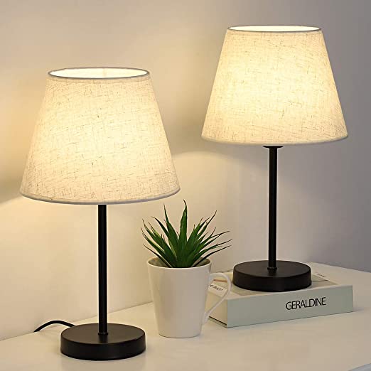 Table Lamp Set of 2, Modern Nightstand Table Lamps, Bedside Lamp .