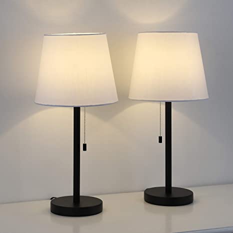 Table lamp, Bedroom Lamps for nightstand Set of 2, Bedside Lamps .