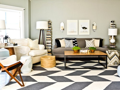 25 Interior Design with Black and White Rugs | Interior Designs Ho