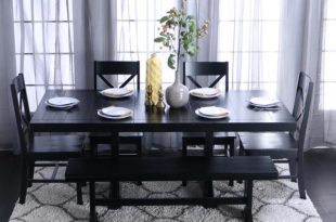 Walker Edison Furniture Company 6-Piece Traditional Wood Dining .