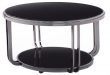 Concord Black Glass Top Round Coffee Table Black - Inspire Q : Targ