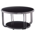 Black glass coffee table
