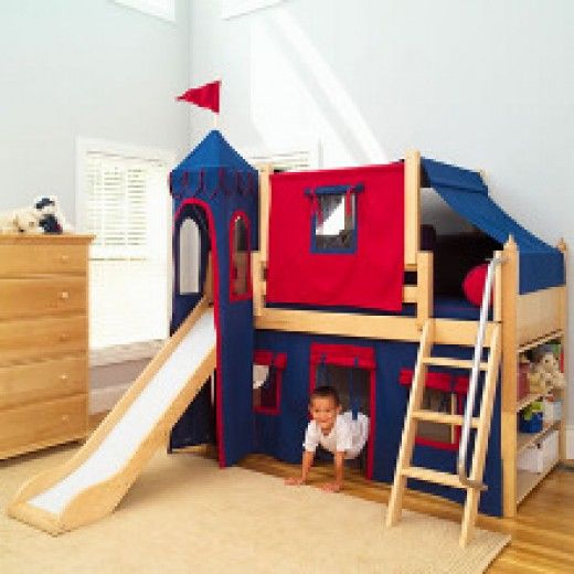 Bunk Beds With Slides for Children | Bunk bed with slide, Kids .