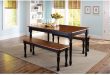 Amazon.com - 3-piece wooden dining and breakfast table and bench .