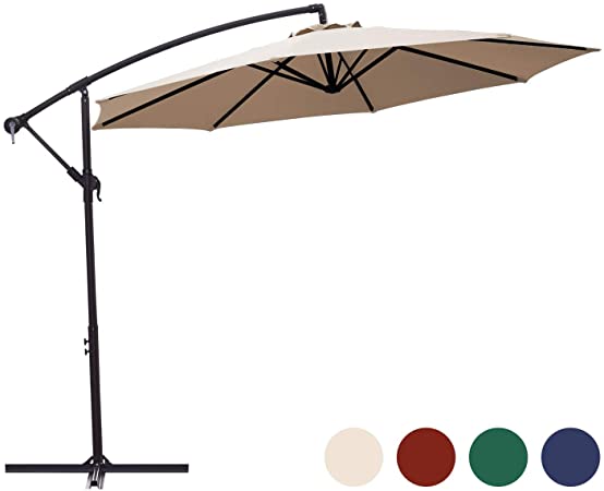 Amazon.com : KINGYES 10ft Patio Offset Cantilever Umbrella Market .