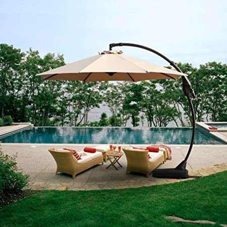 Amazon.com : Grand patio Offset Patio Umbrella，11 FT Curvy .