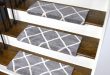Set of 3 Theo Ivory Gray Bullnose Carpet Stair Treads .
