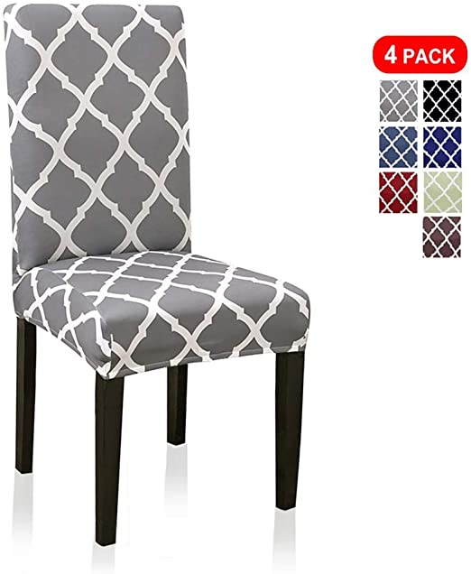 Amazon.com: Stretch Dining Chair Covers, Geometric Print Dining .