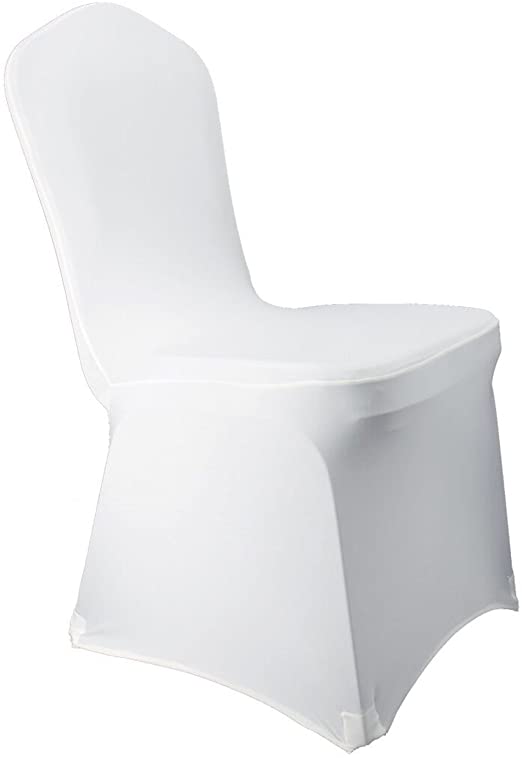 Amazon.com: White Spandex Chair Covers Wedding Universal - 10 Pcs .