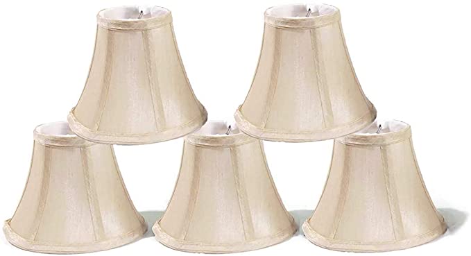 Urbanest Chandelier Lamp Shades, Set of 5, Soft Bell 3x6x5, Cream .