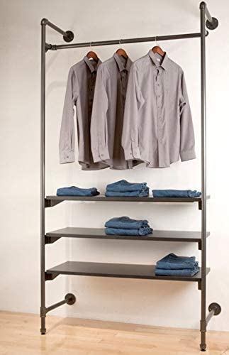 Amazon.com: WGX Design For You Industrial Pipe Clothing Rack Wood .