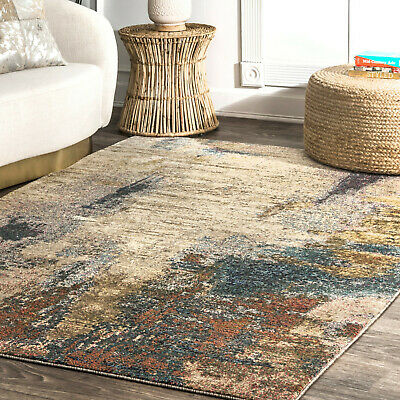 Contemporary Area Rugs Modern Abstract Pattern Distressed Carpet .
