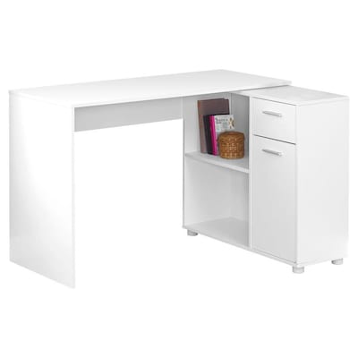 Monarch Specialties Modern/Contemporary White Corner Desk at Lowes.c