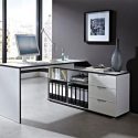Contemporary white corner desks