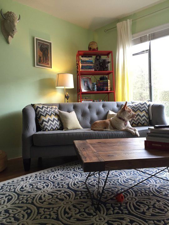 Catty-corner couch. Soraya's Absolutely Authentic — Small Cool .