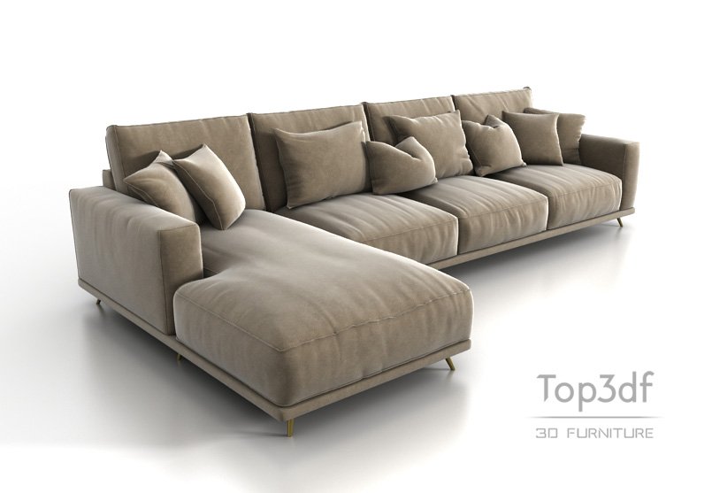 Corner sofa 3D Model in Sofa 3DExpo
