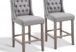 40" Tufted Counter Height Bar Stools, Set of 2 - Transitional .