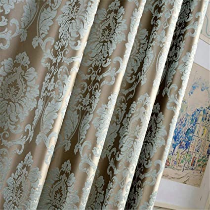Amazon.com: BLURRY European Damask Curtains for Living Room Window .