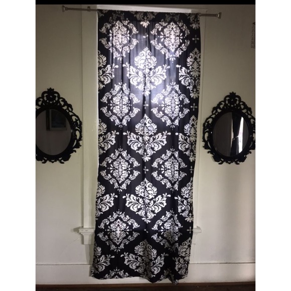 Accents | Damask Curtains Black And White | Poshma