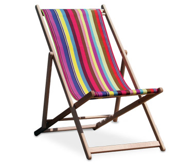 Folding Wooden Deck Chairs by Quel Objet in Briarcli