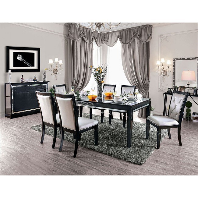Alena Dining Room Set (Black) Furniture Of America | Furniture Ca