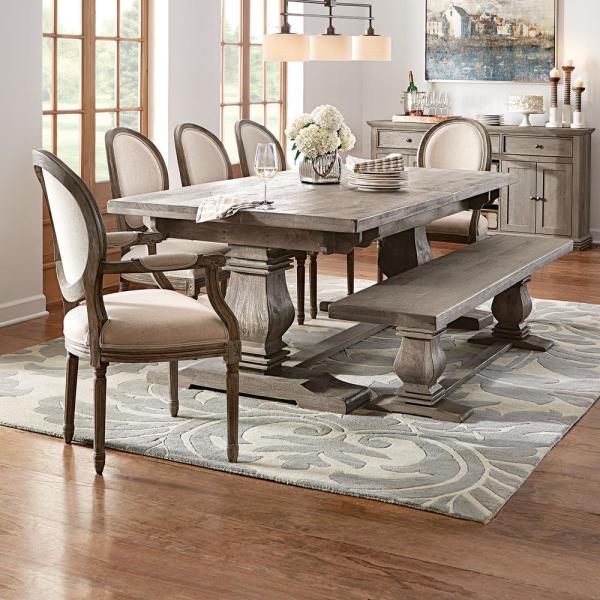 Home Decorators Collection Aldridge Extendable Dining Table .