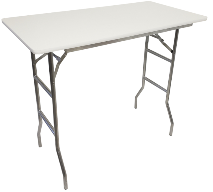 24x48 Bar Height Rectangular Extra Tall Folding Table 41 Inch Heig