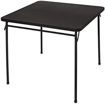 Amazon.com: Cosco 34" Square Top Folding Portable Table, Metal .