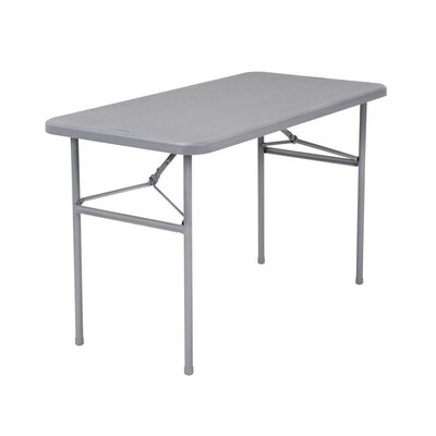 Cosco 24-in x 48-in Rectangle Resin Gray Folding Table at Lowes.c