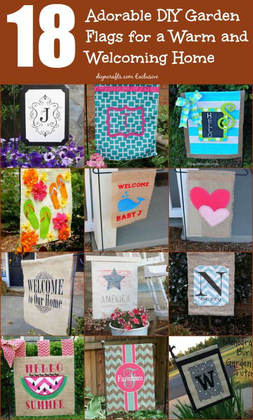 18 Adorable DIY Garden Flags for a Warm and Welcoming Home - DIY .