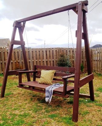 DIY Garden Swing Bench Project in 2020 | Backyard swing sets .