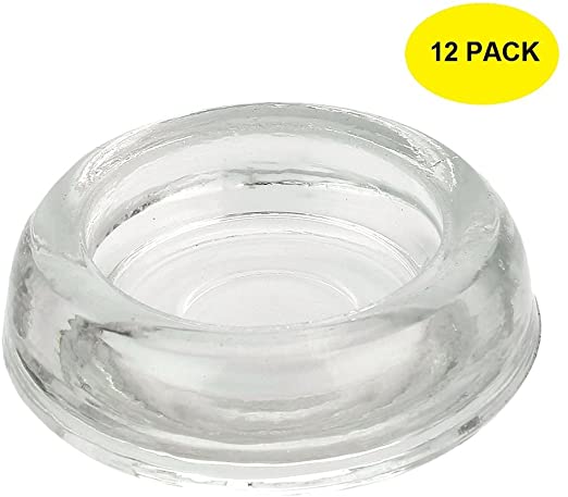 Amazon.com: 3 Inch Dia. 12-Pack Clear Glass Furniture Coasters .