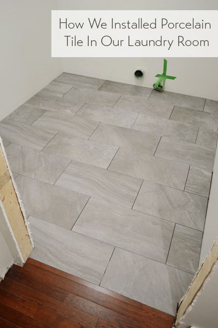 Laying Porcelain Tile In The Laundry Room | Room tiles, Bathroom .