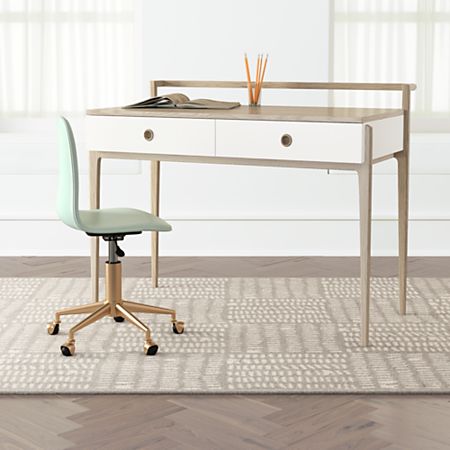 Grey and White Kids Desk + Reviews | Crate and Barr