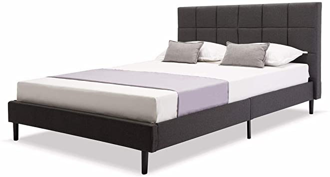 Amazon.com: BELLEZE King Size Bed Frame Wood Flat Support Scallop .