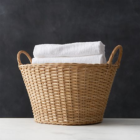 Wicker Laundry Basket + Reviews | Crate and Barr